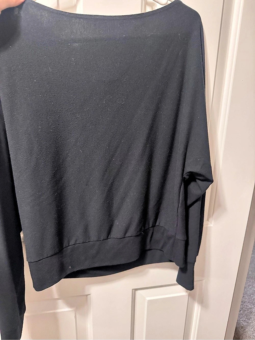 Abercrombie & Fitch Soft A&F Cozy Long Sleeve Lounge Top Black Medium